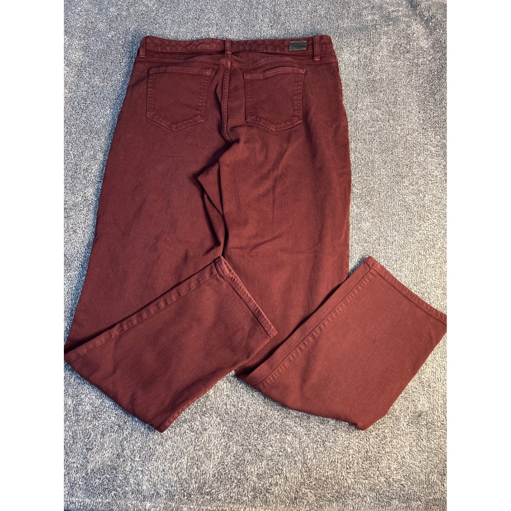 Lauren Ralph Lauren Burgundy Straight Leg Stretch Pants 16W Wine Red - Picture 8 of 16